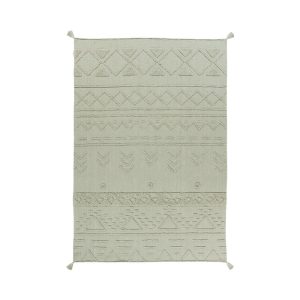 Világoszöld mosható kézi szövésű pamut szőnyeg 170x240 cm Tribu Olive – Lorena Canals