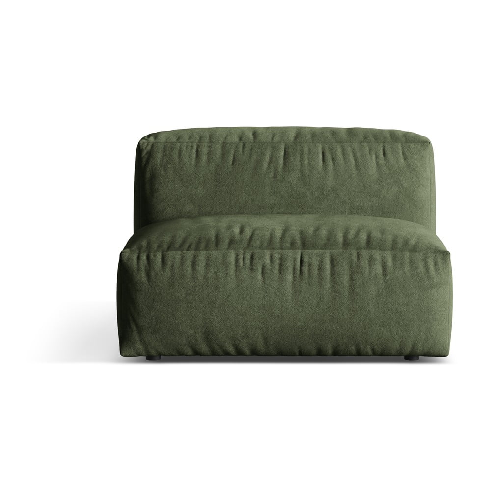 Zöld buklé kanapé modul (középső rész) Martina – Micadoni Home