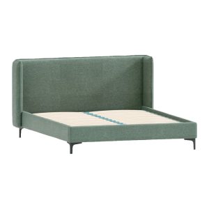 Z&ouml;ld k&aacute;rpitozott egyszem&eacute;lyes &aacute;gy &aacute;gyr&aacute;ccsal 90x200 cm Basti &ndash; Ropez