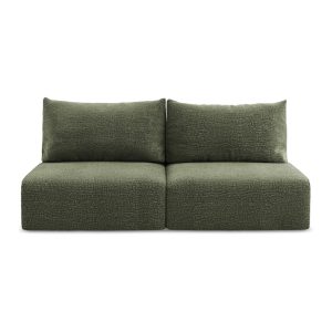 Zöld kinyitható-tárolóhelyes kanapé 216 cm Kalena – Makamii