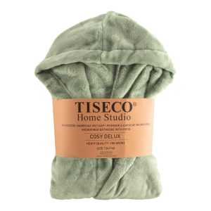 Z&ouml;ld mikropl&uuml;ss gyerek f&uuml;rdők&ouml;peny Delux &ndash; Tiseco Home Studio