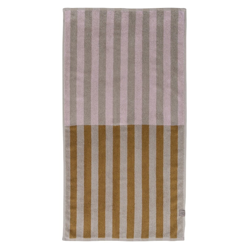 Barna-bézs organikus pamut törölköző szett 2 db-os 40x55 cm Disorder – Mette Ditmer Denmark