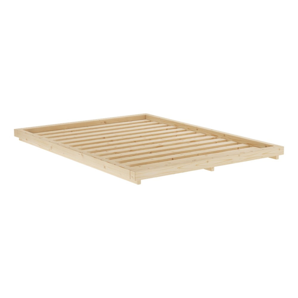 Borovi fenyő franciaágy ágyráccsal 160x200 cm Dock – Karup Design