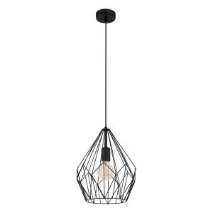 Fekete függőlámpa fém búrával ø 31 cm CARLTON – EGLO