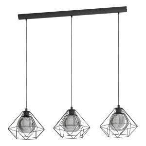 Fekete függőlámpa üveg búrával VERNHAM – EGLO