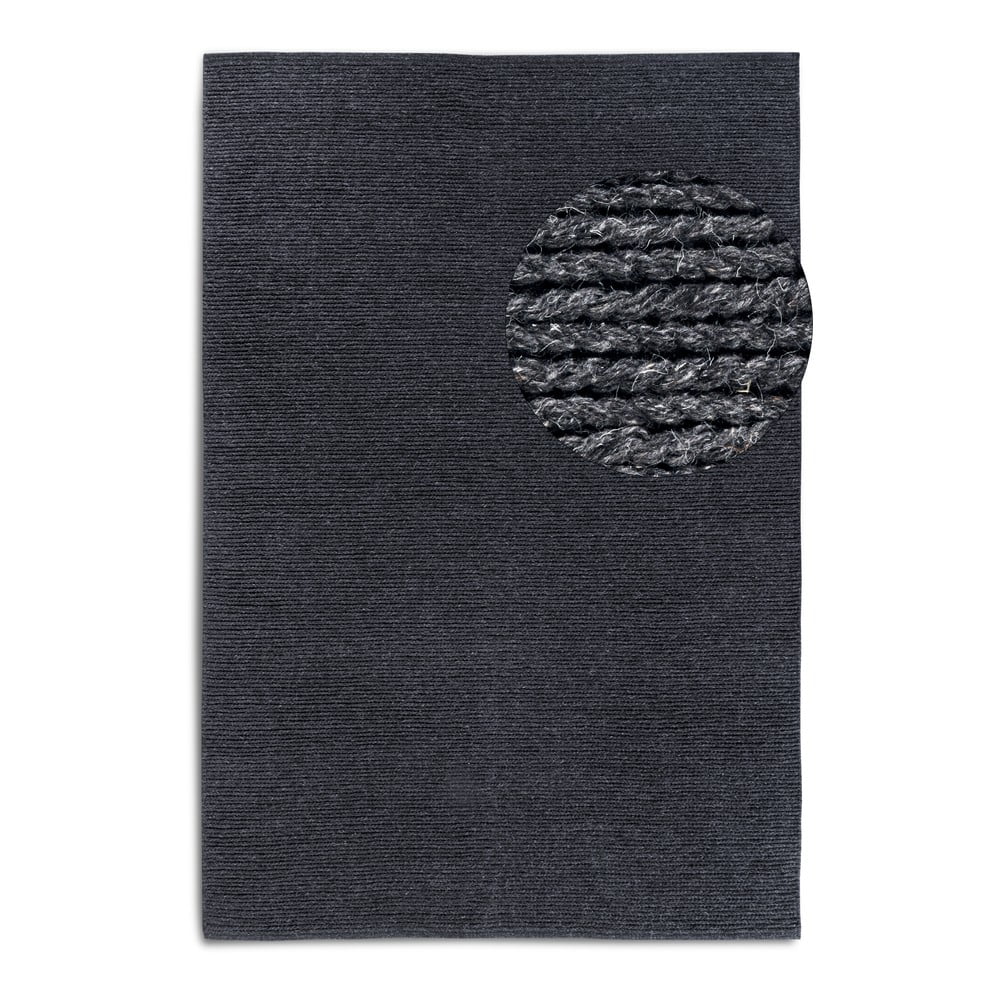 Sötétszürke kézi szövésű gyapjú szőnyeg 60x90 cm Francois – Villeroy&Boch