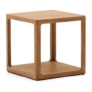 Tárolóasztal tölgyfa dekorral 50x50 cm Maymai – Kave Home