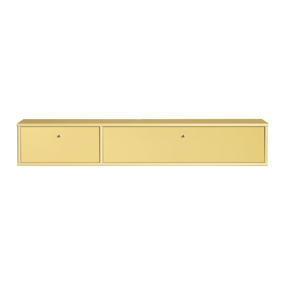 Világossárga TV-állvány 136x22 cm Mistral – Hammel Furniture