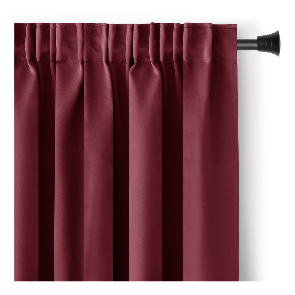Borvörös sötétítő termo függöny 140x245 cm Pleat – Restilo