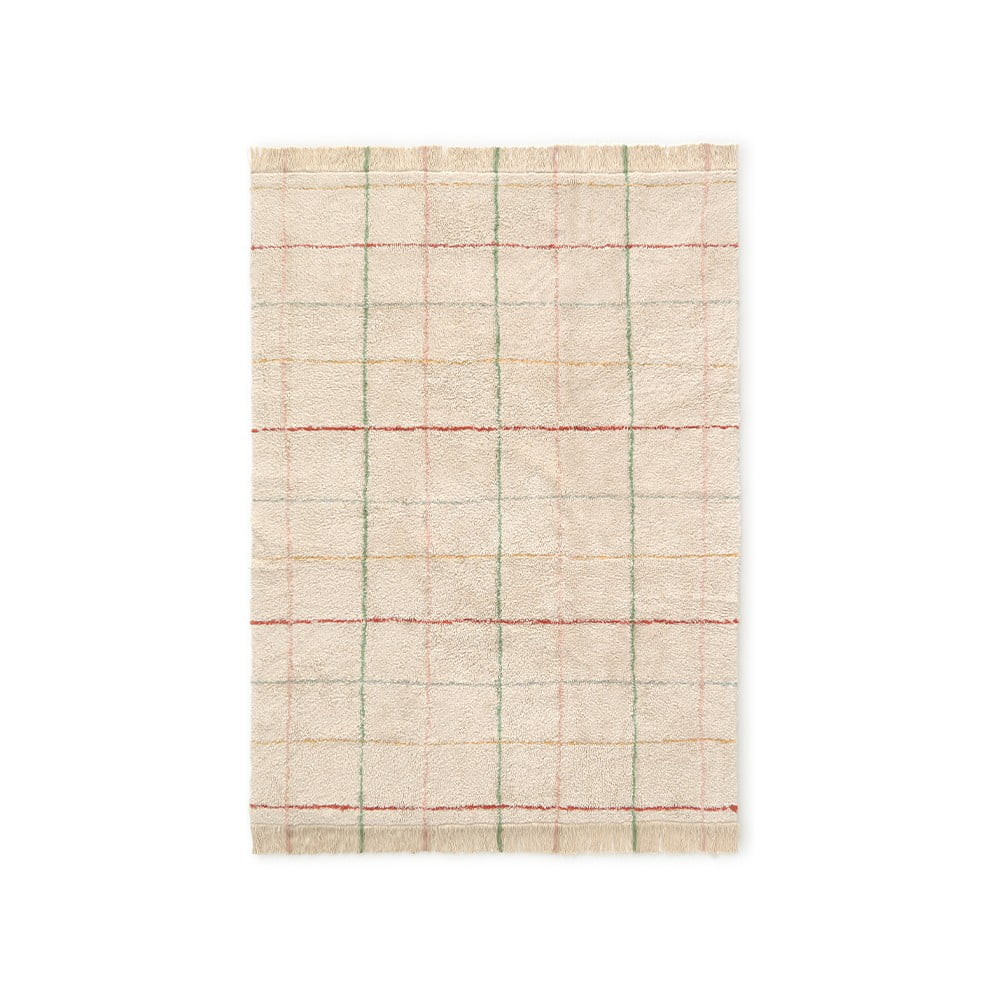 Krémszínű mosható kézi szövésű pamut szőnyeg 90x130 cm Color Lines – Lorena Canals