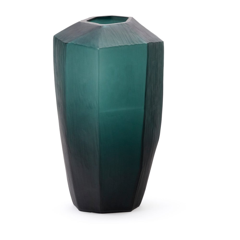 Petróleum színű üveg váza (magasság 45 cm) Geonix – Kave Home