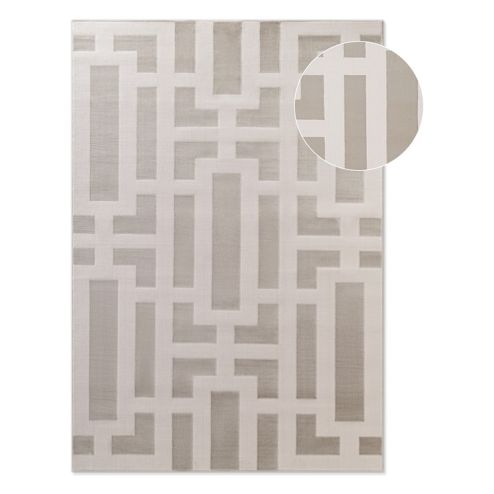 Szürke-krémszínű szőnyeg 120x170 cm Perles Onyx – Elle Decoration