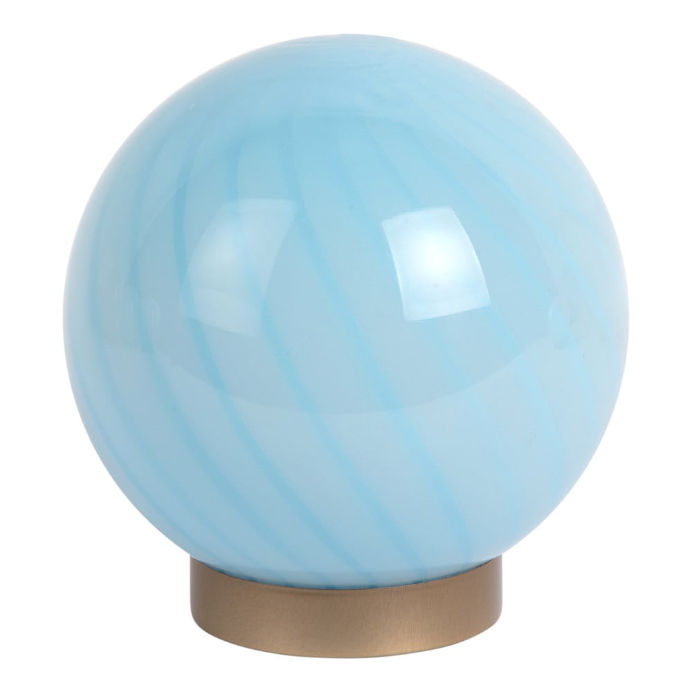Világoskék asztali lámpa üveg búrával (magasság 17 cm) Summer Globe – Leitmotiv