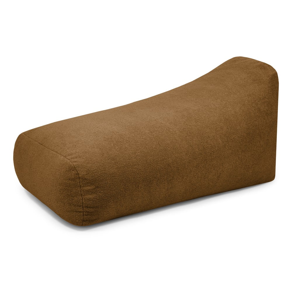 Barna buklé babzsákfotel Snug Long 140 – SLOWDOWN