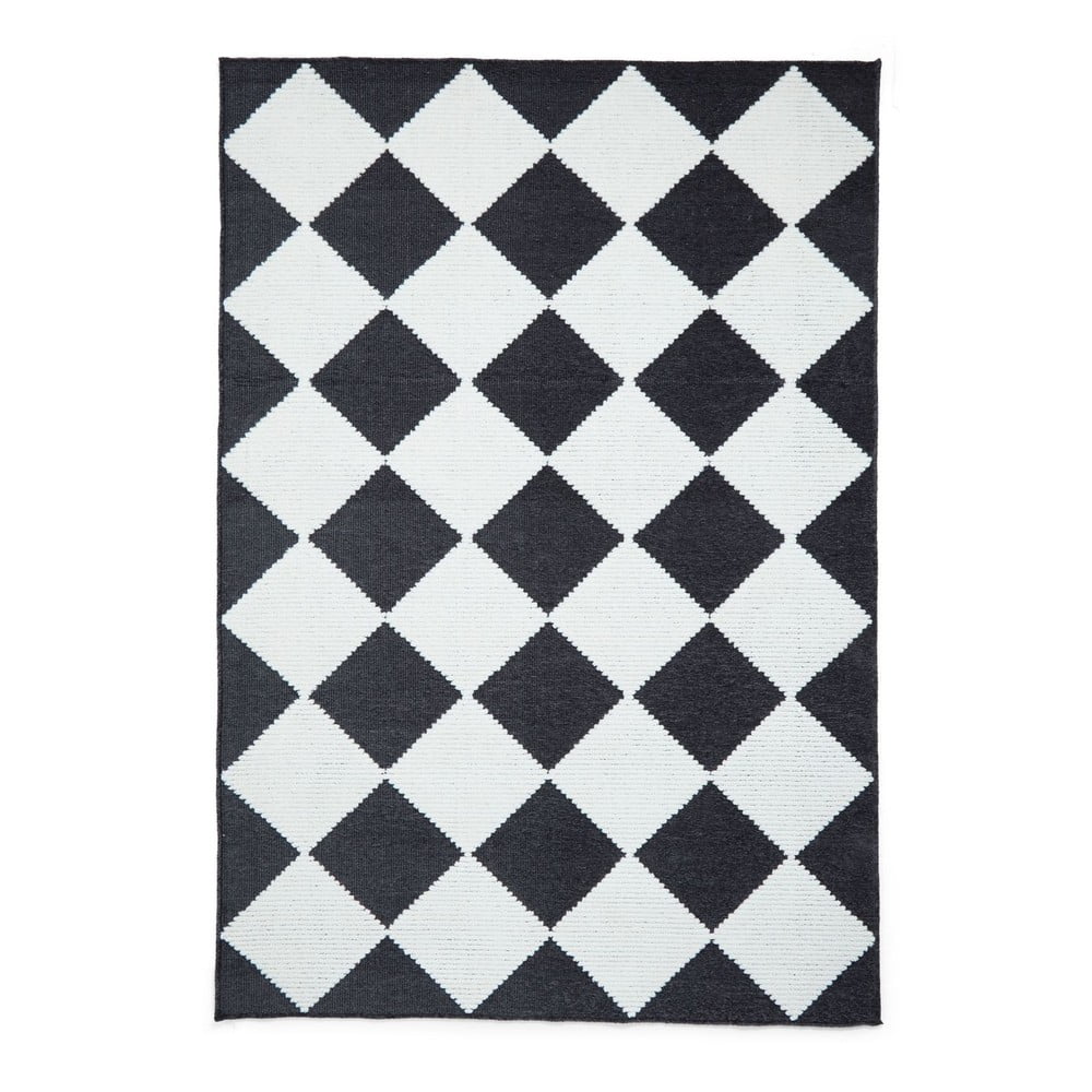 Fekete-fehér mosható szőnyeg 200x290 cm Lyna Charcoal&White – Think Rugs