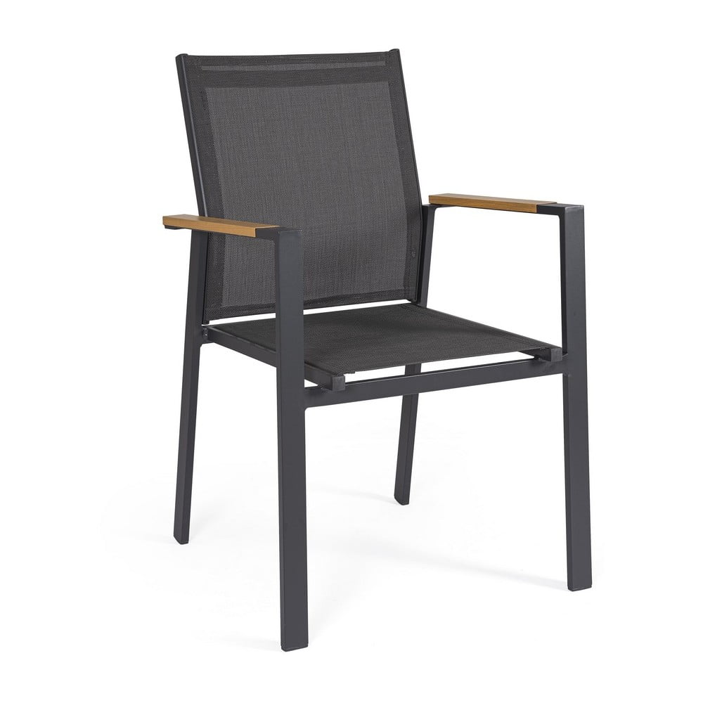 Antracitszürke fém kerti szék szett 4 db-os Heta   – Bizzotto