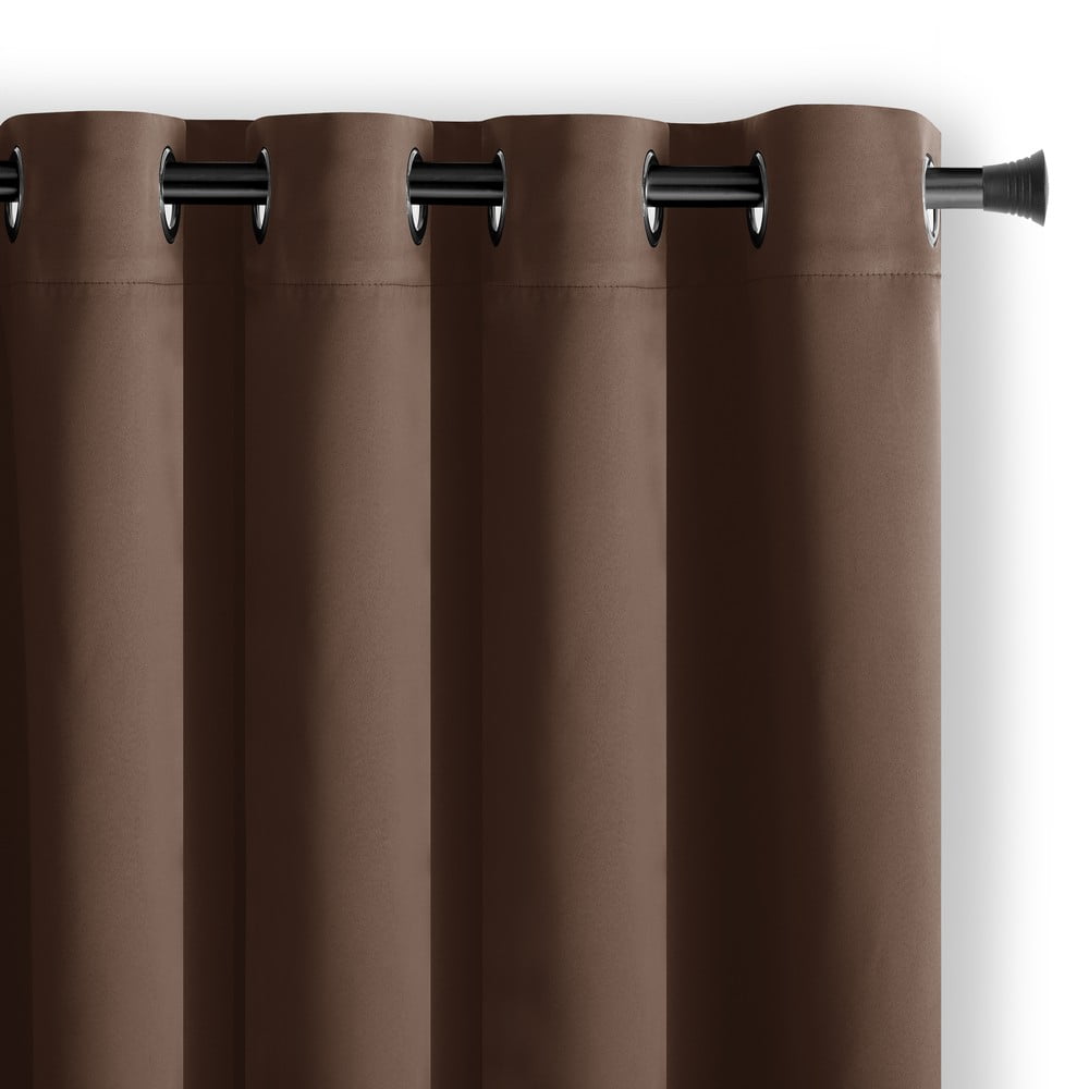 Barna sötétítő függöny 140x245 cm Eyelets – Restilo