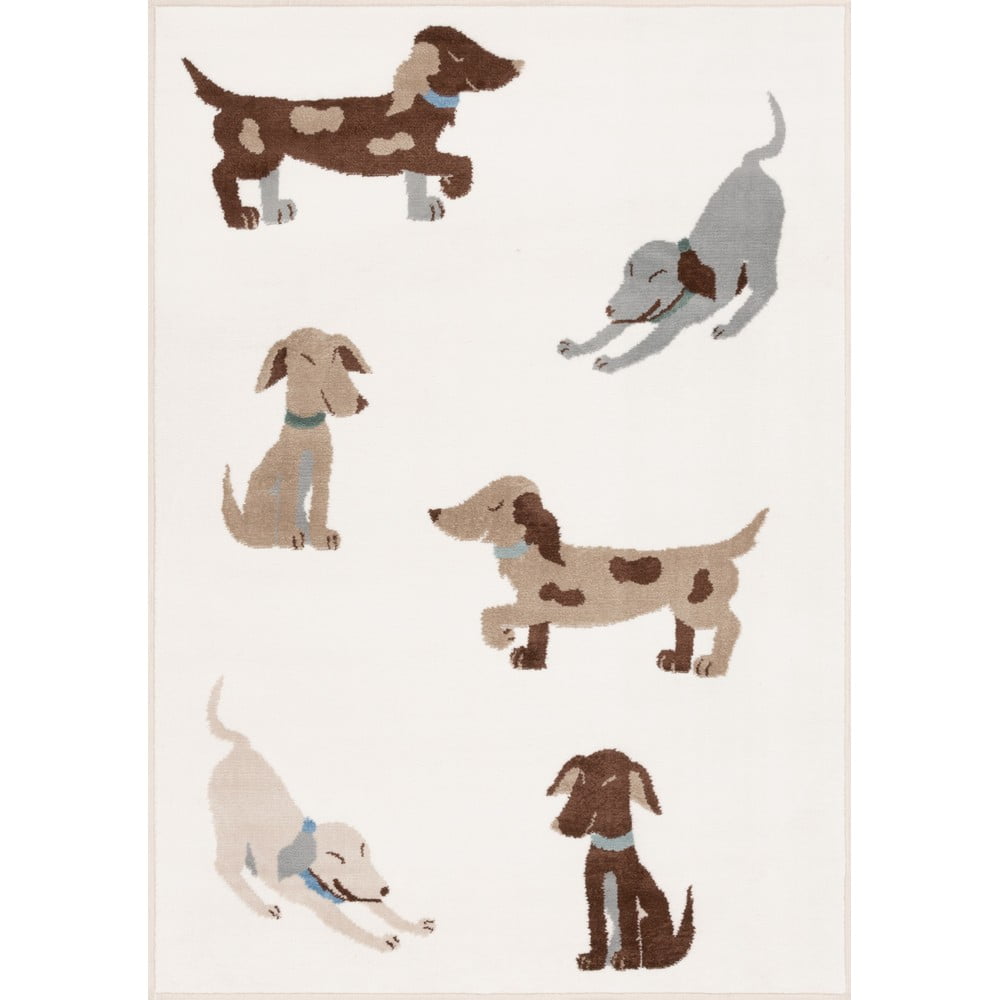 Elefántcsont színű gyerek szőnyeg 133x190 cm Dogsie Pearl – FD
