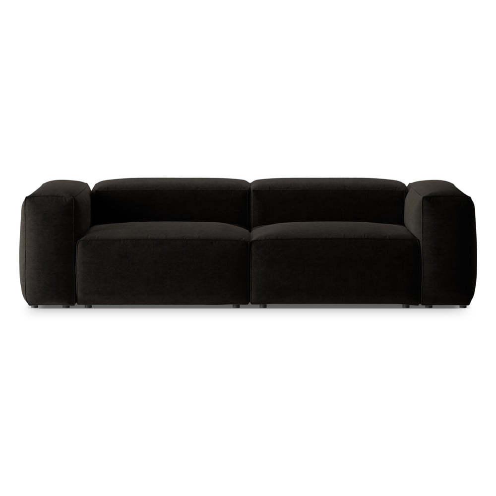 Fekete kanapé 264 cm Bergano – Cosmopolitan Design