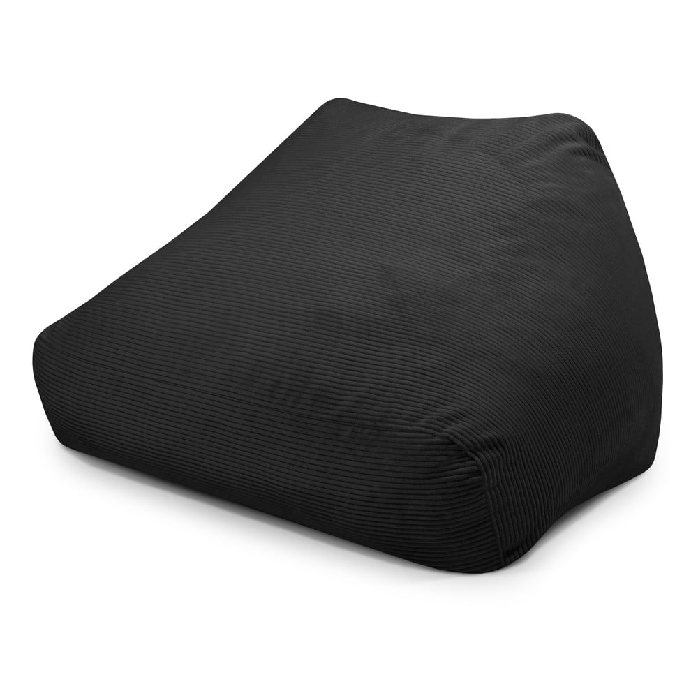 Fekete kordbársony babzsákfotel Sofa Snug – SLOWDOWN