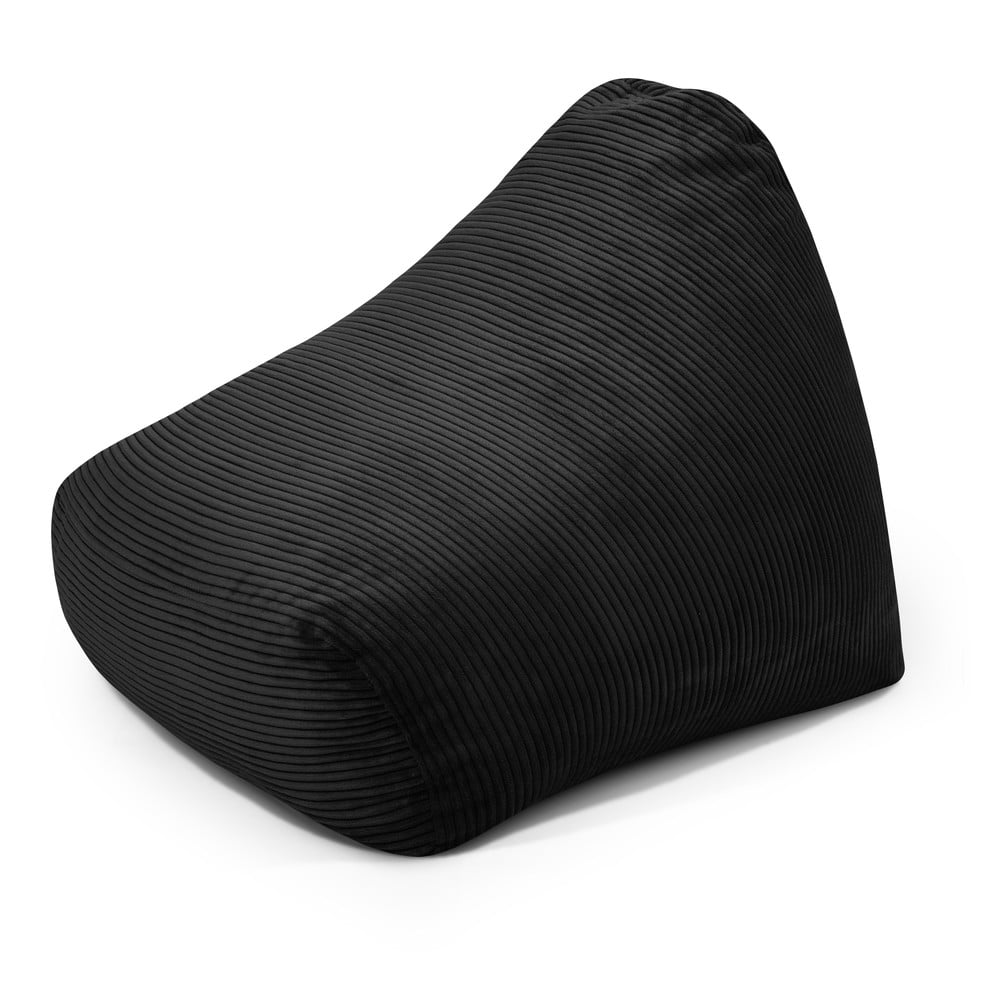 Fekete kordbársony gyerek babzsákfotel Snug 80 – SLOWDOWN