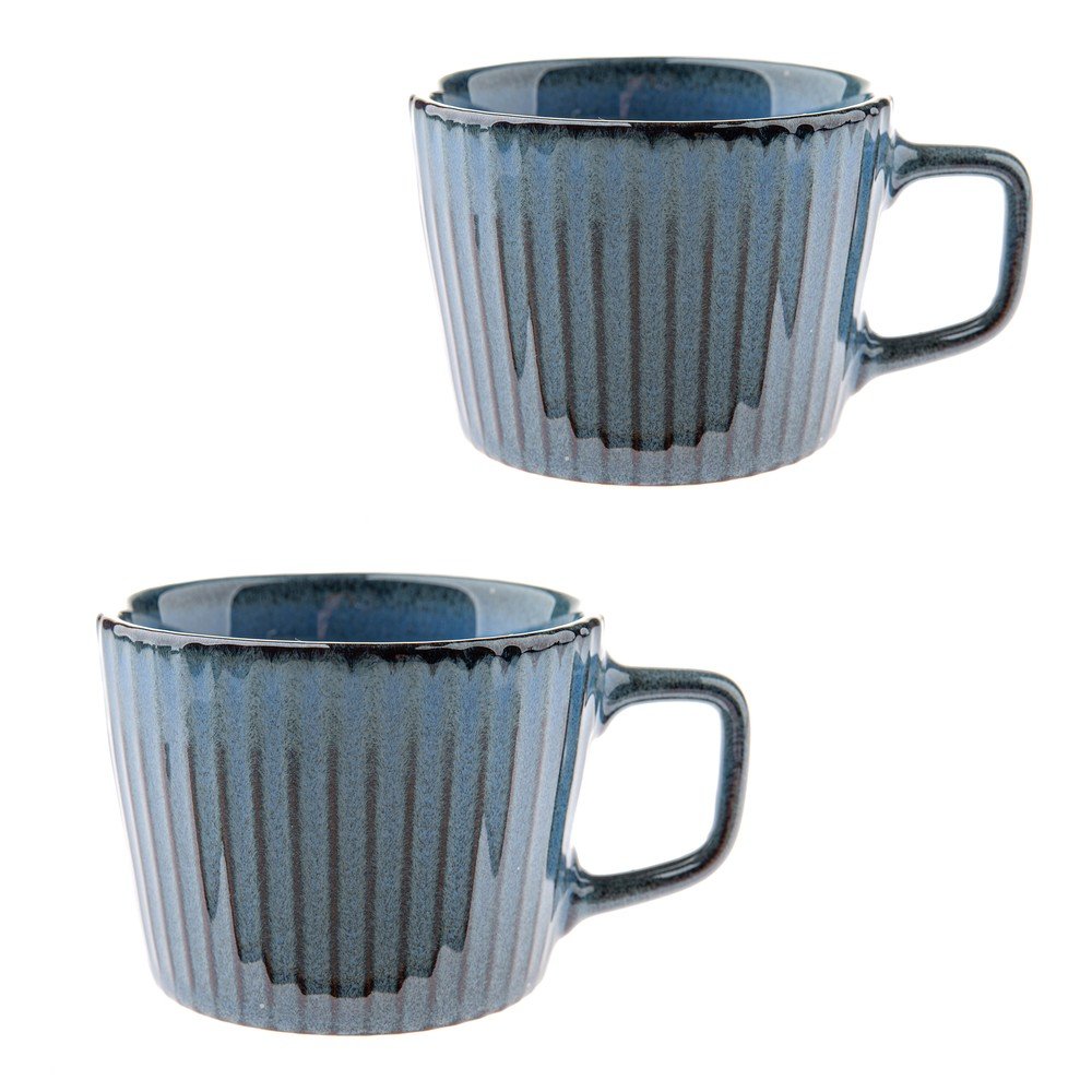 Kék kőedény bögre szett 2 db-os cappucinóhoz 190 ml Tone – Dakls