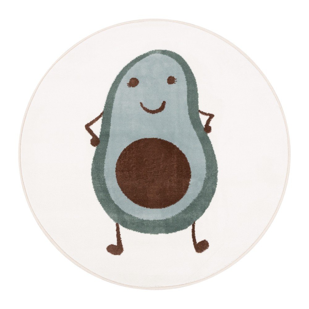 Mentazöld-elefántcsont színű gyerek szőnyeg ø100 cm Avocado Mint – FD