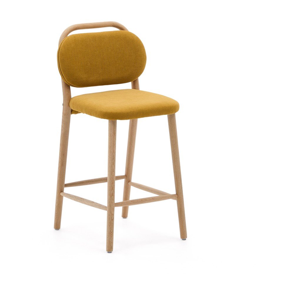 Mustársárga bárszék (ülésmagasság 66 cm) Helda – Kave Home
