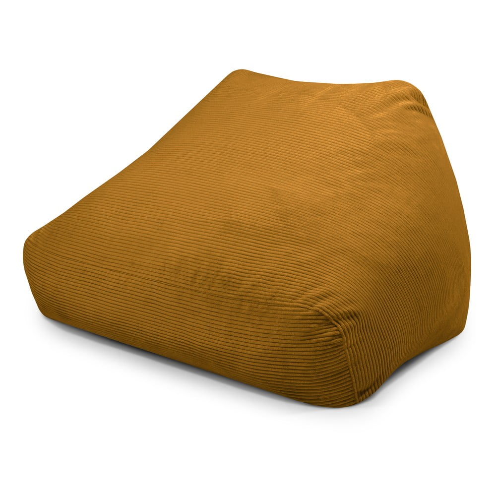 Mustársárga kordbársony babzsákfotel Sofa Snug – SLOWDOWN