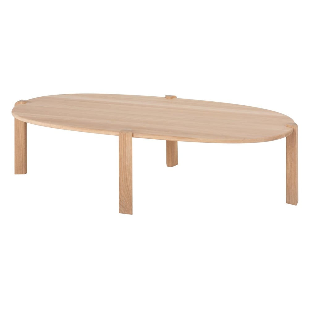 Natúr színű tölgyfa dohányzóasztal 80x150 cm Kulin – Gazzda