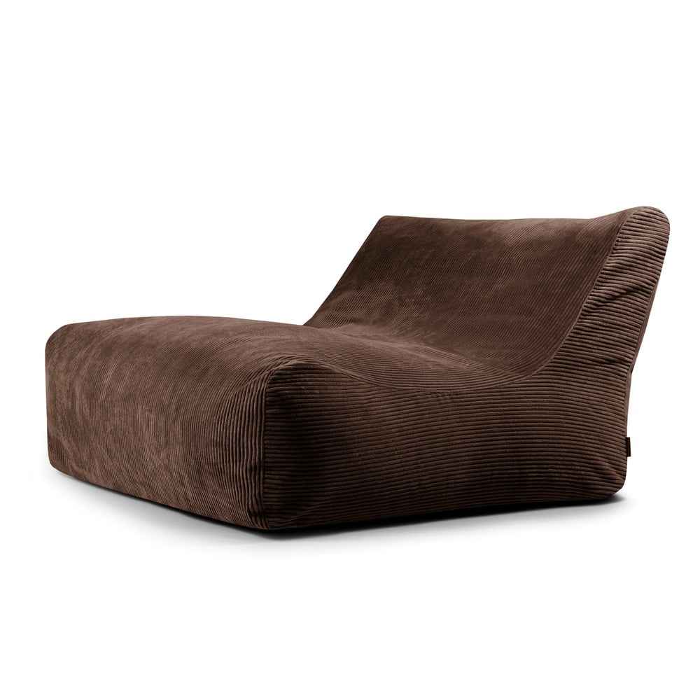 Sötétbarna kordbársony babzsákfotel Sofa Lounge – SLOWDOWN