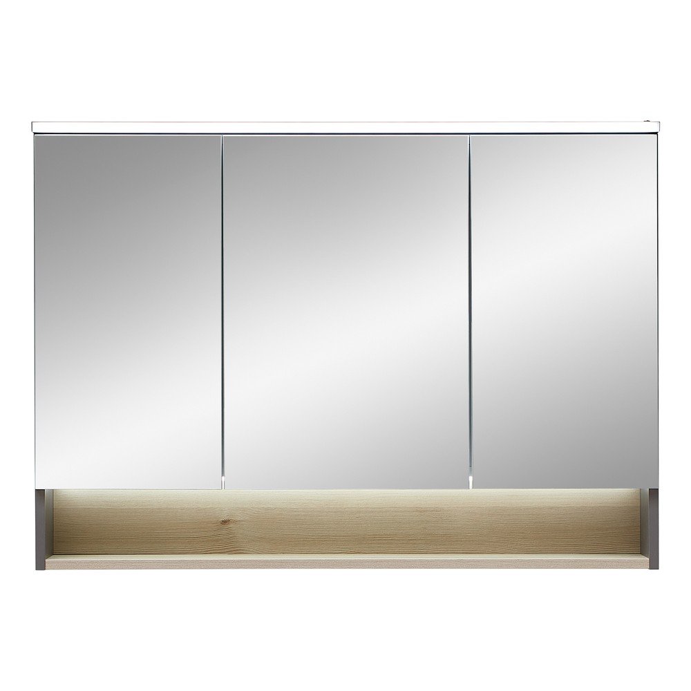 Szürke-natúr színű fürdőszoba szekrény borovi fenyő dekorral 72x100 cm Quickset 394 – Pelipal