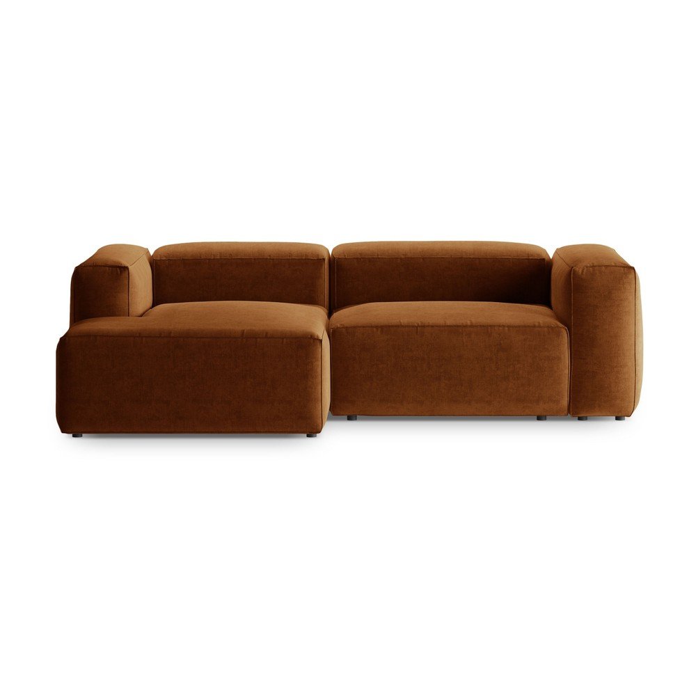 Téglavörös sarokkanapé (bal oldali-heverő résszel) Bergano – Cosmopolitan Design