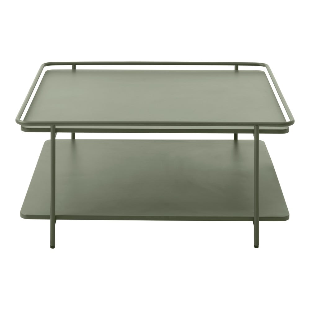 Zöld fém dohányzóasztal 75x75 cm Yuba – Unique Furniture