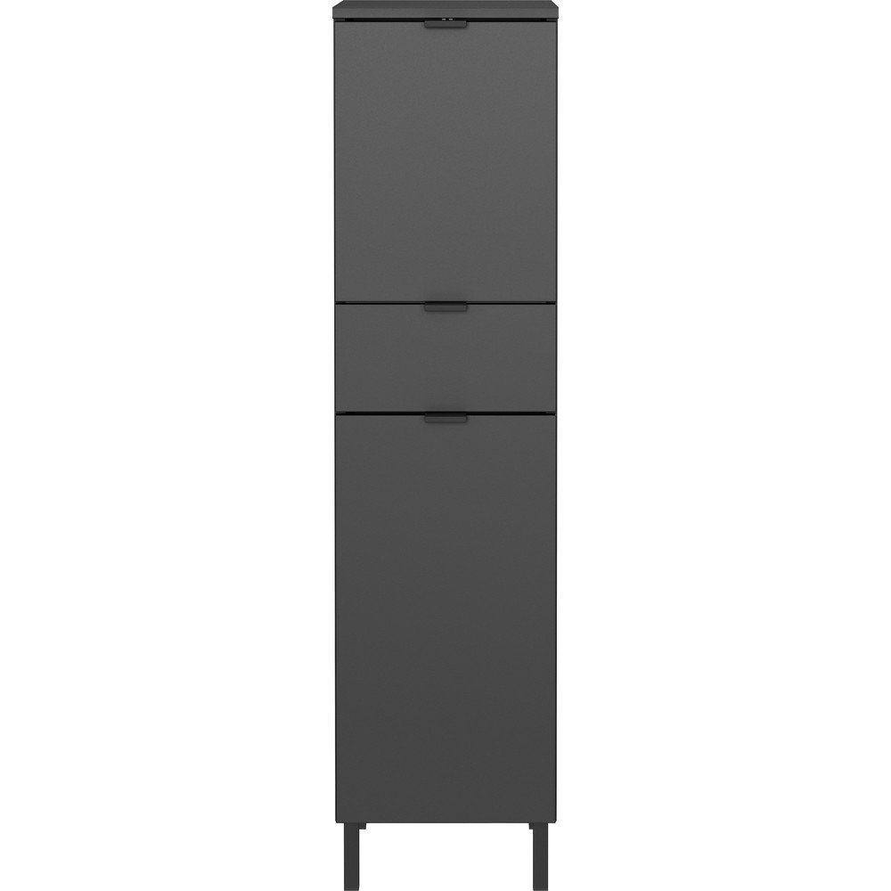 Antracitszürke magas-keskeny fürdőszoba szekrény 30x120 cm Arcena – Germania