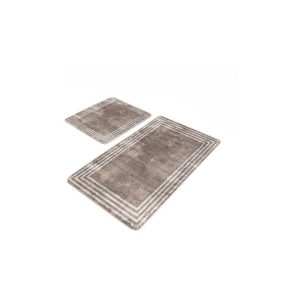 Barna b&aacute;rsony f&uuml;rdőszobai kil&eacute;pő szett 2 db-os 60x100 cm &ndash; Mila Home