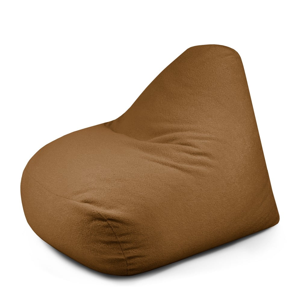Barna buklé babzsákfotel Snug 100 – SLOWDOWN