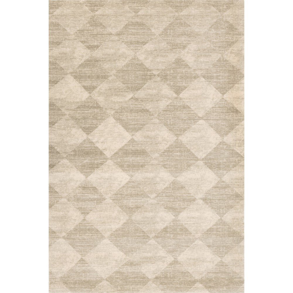 Bézs gyapjú szőnyeg 200x300 cm Agnus Checkered – Agnella