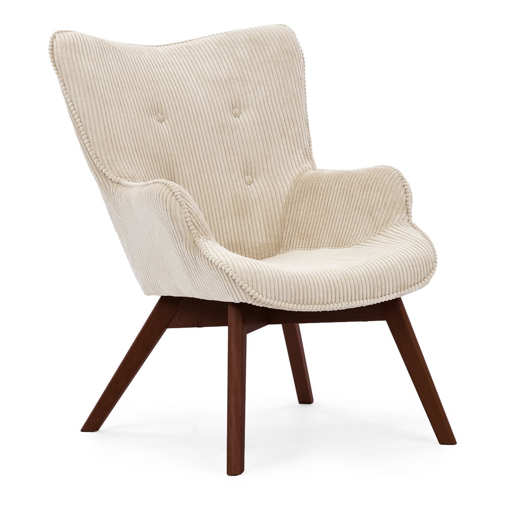 Bézs kordbársony fotel Niko – Ropez