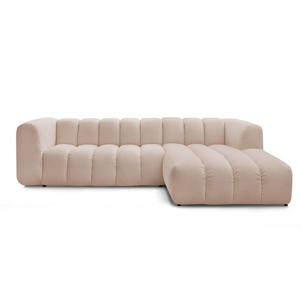 Bézs sarokkanapé (jobb oldali-heverő résszel) Talia – Bobochic Paris