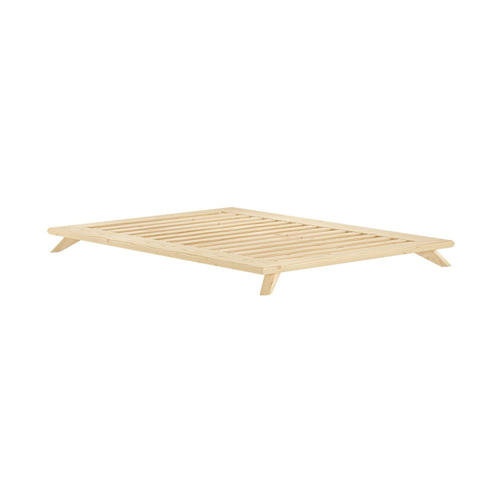 Borovi fenyő franciaágy ágyráccsal 180x200 cm Senza – Karup Design