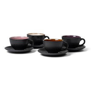 Fekete agyagker&aacute;mia cs&eacute;sze szett 4 db-os 240 ml Black/Mix &ndash; Bitz