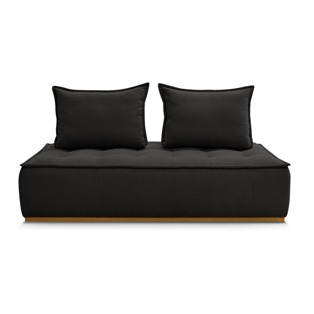 Fekete buklé kanapé 175 cm Elisa – Bobochic Paris