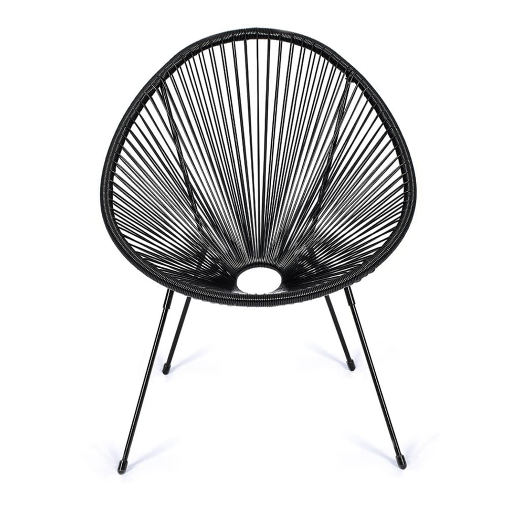 Fekete fém-műanyag kerti fotel Avocado Comfort – Bonami Selection