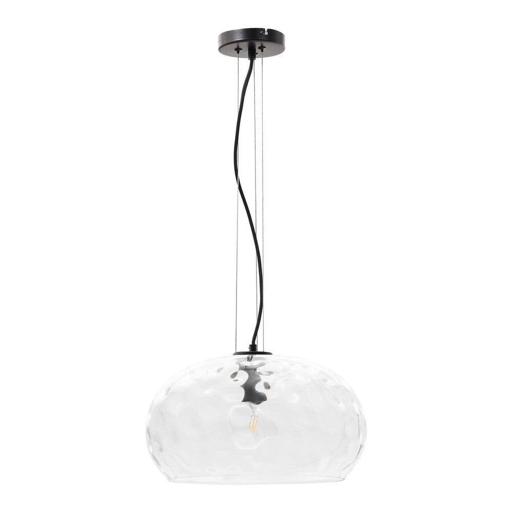 Fekete függőlámpa üveg búrával ø 40 cm Balma – Kave Home