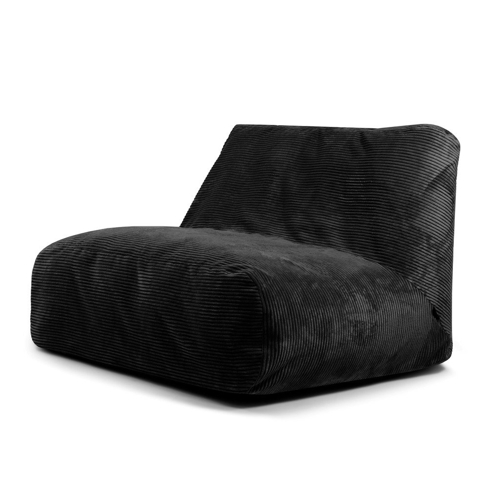Fekete kordbársony babzsákfotel Sofa Tube – SLOWDOWN