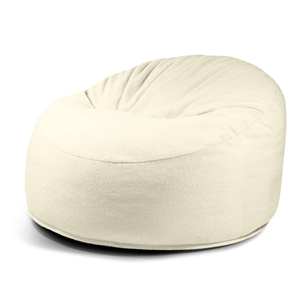 Krémszínű buklé babzsákfotel Om 110 – SLOWDOWN