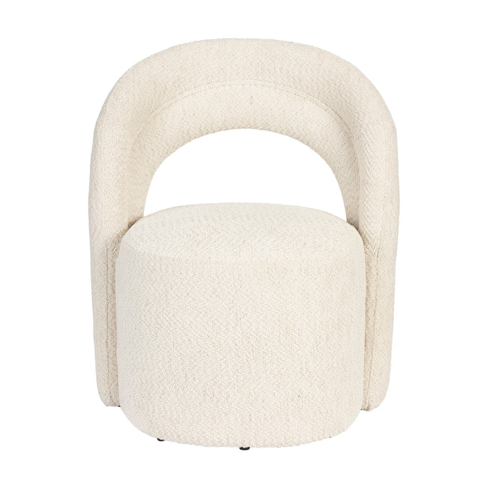 Krémszínű forgó buklé fotel Seina – Dutchbone