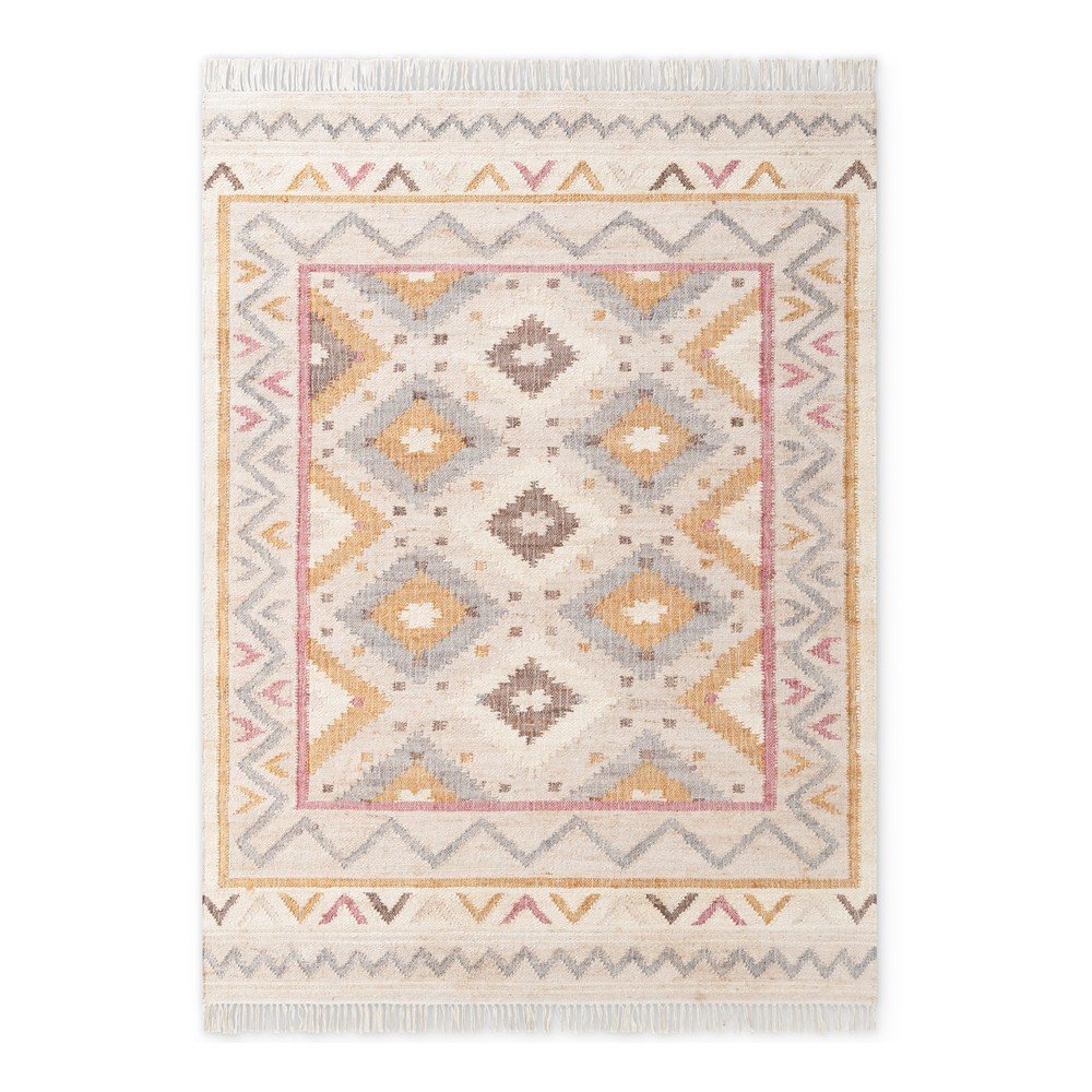 Krémszínű kézi szövésű juta szőnyeg 160x230 cm Roya Imani – Elle Decoration