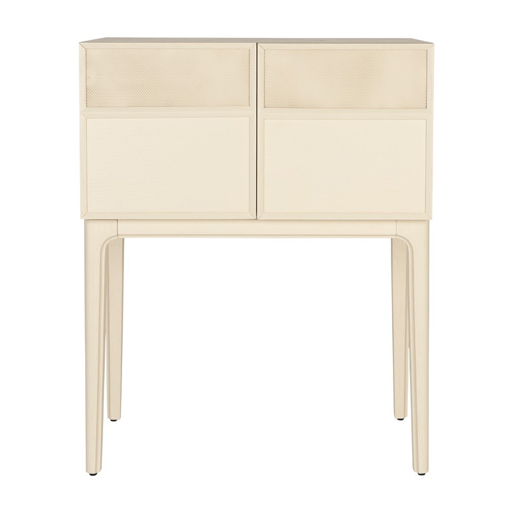 Krémszínű komód tölgyfa dekorral 80x100x45 cm June – Zuiver